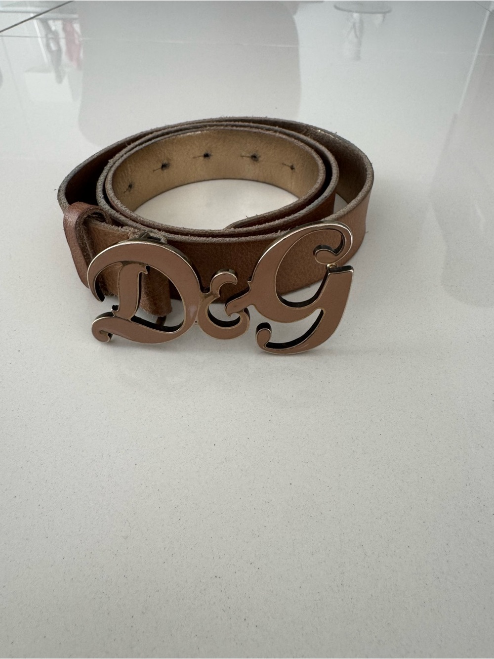 Dolce and Gabbana Light Brown Belt